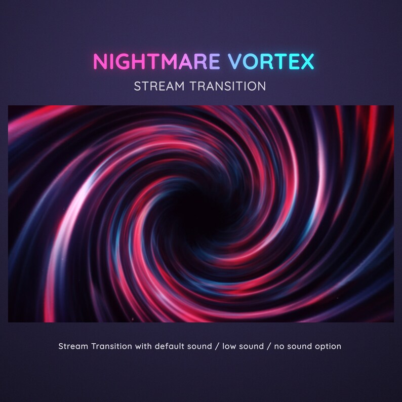 Nightmare Vortex Stream Transition | Pink and Blue Energy - Etsy