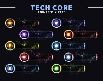 Tech Core Animated Stream Alerts | Futuristic Sci-Fi