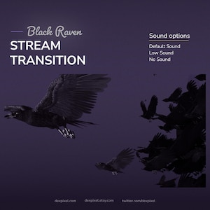 Black Raven Stream Transition | Halloween Crow Transition | Flying Ravens Horror Transition OBS | Spooky Stinger Twitch