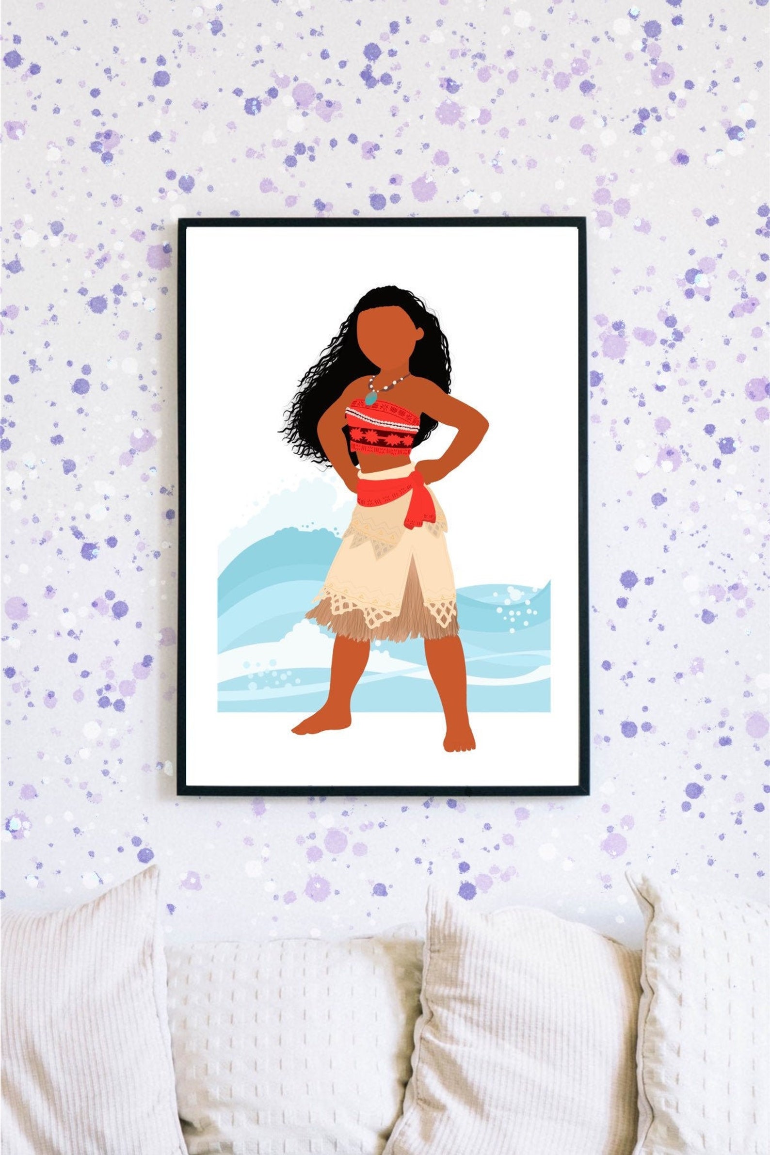 Moana wall art inspired minimalist movie poster / print / | Etsy