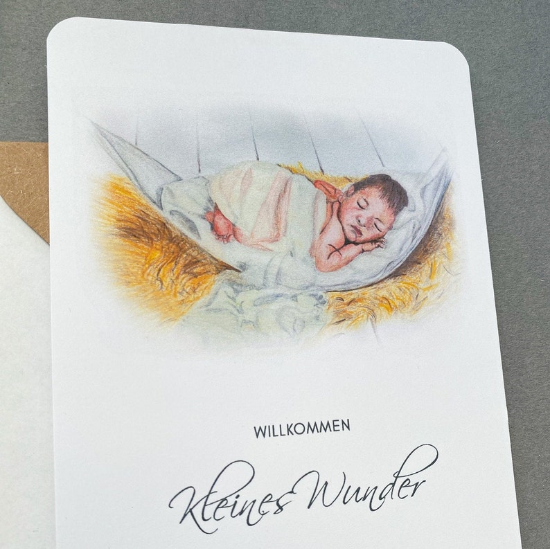 Welcome Little Miracle Baby Gift Card Congratulations Card Newborn Congratulations Card for Birth for Boys and Girls