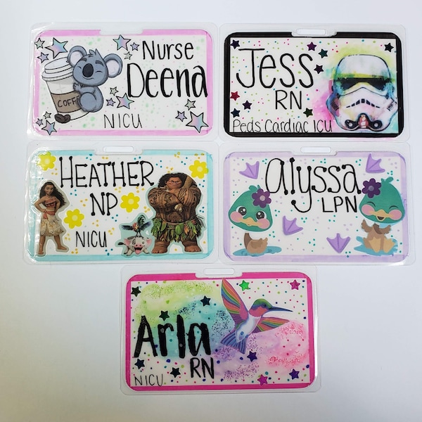 Customized Nametag or ID for badge holder or lanyards