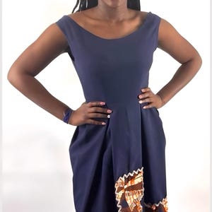 Sika Mixed African Pleated Dress