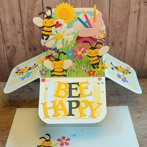 XL 3D Pop Up Karte in einer Box, Geburtstagskarte, Geburtstag, Geschenk, Überraschung, Kleinigkeit, Grußkarte, Gute Besserung, Glückwunsch