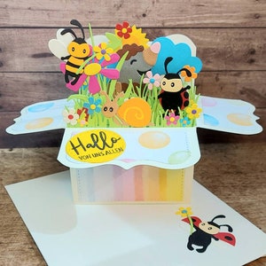3D Pop Up Karte in einer Box, Geburtstag, Muttertag, Vatertag, Geschenk, Überraschung, Grüße, Glückwünsche, Liebe, Deko, Blumen, Freunde