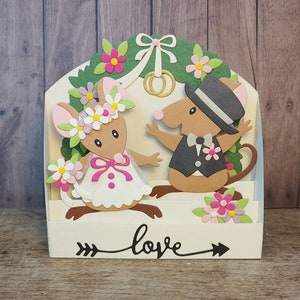 3D Hochzeitskarte, Glückwünsche, Hochzeit, Brautpaar, Verlobung, Liebe, Geschenk, Braut, Bräutigam, Überraschung, Dekoration handgemacht