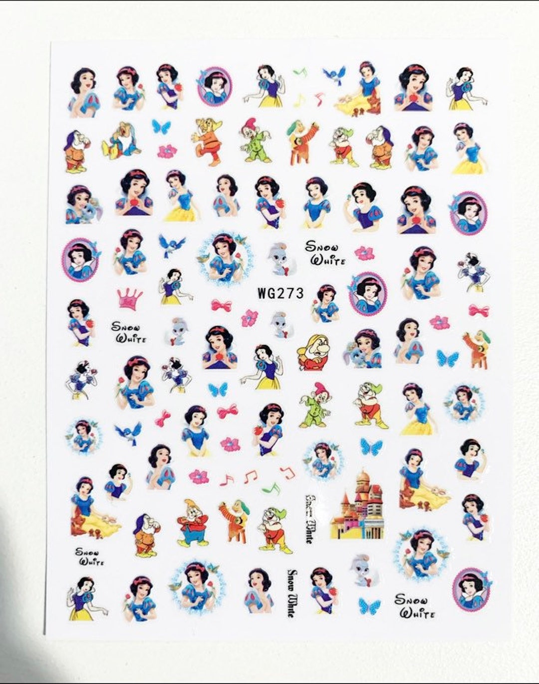 Snow White Nail Stickers / Disney Inspired Nail Stickers - Etsy
