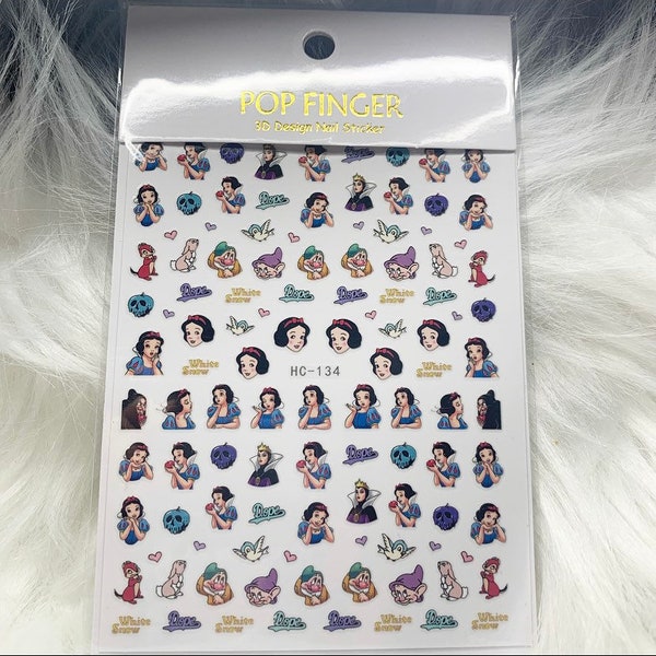 Snow White nail stickers / Disney nail stickers / nail stickers