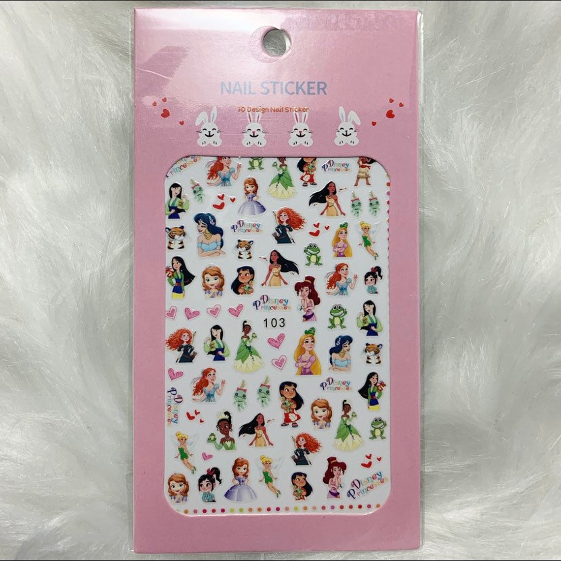 Disney princess nail stickers / Disney nail stickers Etsy