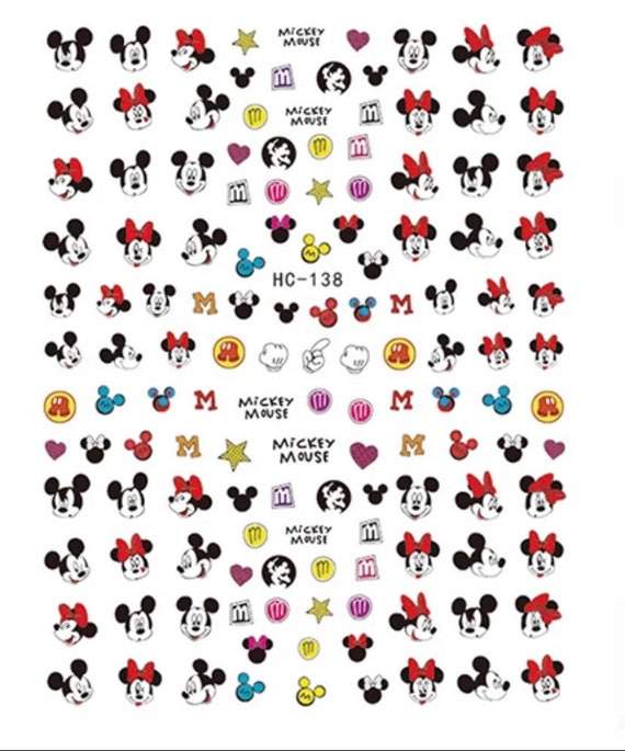 Minnie & Mickey Nail Stickers / Disney Nail Stickers / Nail