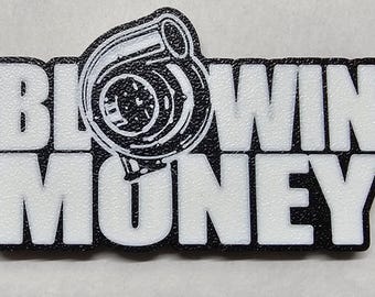 Blowin Money Turbo Keychain - Duramax Powerstroke Turbo Diesel JDM Power Stroke