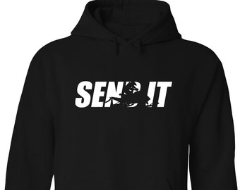 Send It Snowmobile Hoodie Pullover Sweatshirt Sweater Ski Doo Arctic Cat Braap Braaap Sled