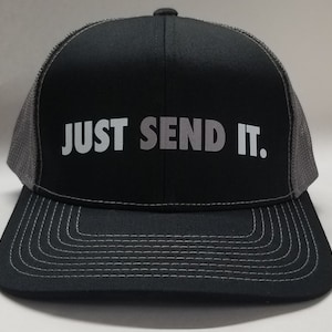 Just Send It Trucker Hat Snapback  Braap Braaap Honda Kawasaki Suzuki Yamaha KTM Polaris Ski-Doo Arctic Cat Dirt Bike Snowmobile ATV