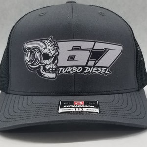 6.7 Turbo Diesel Skull Snapback Hat Powerstroke, Trucker, Diesel