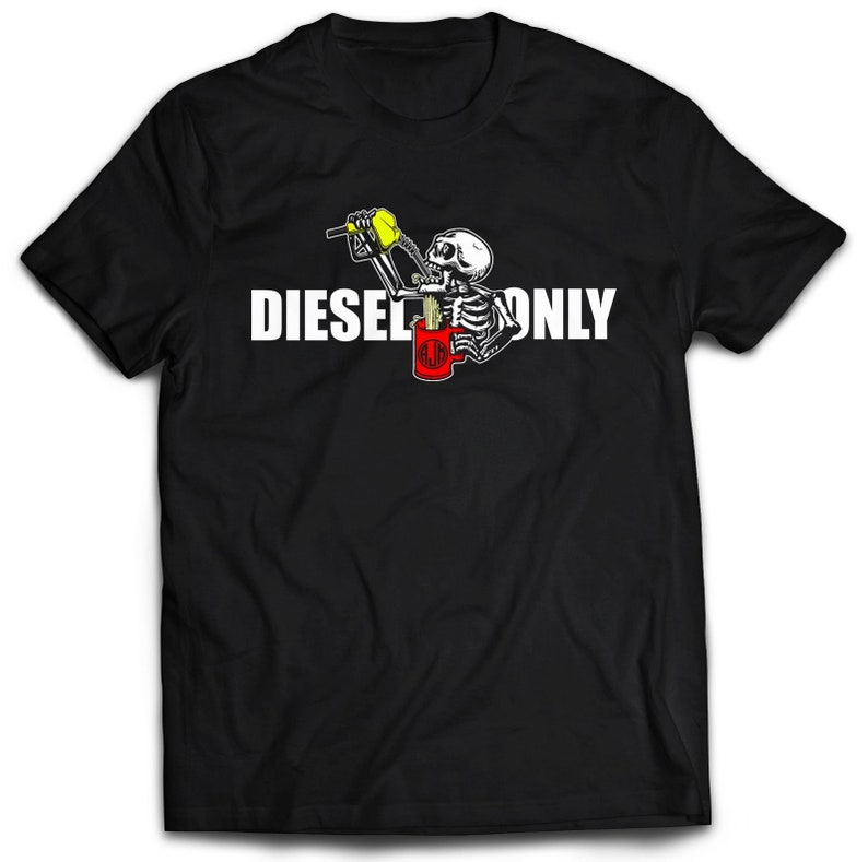 T-Shirt Homme Diesel Trucks - Marque Aggressive Thread - Coton Jersey - Fabriqué Aux USA - Taille Variables