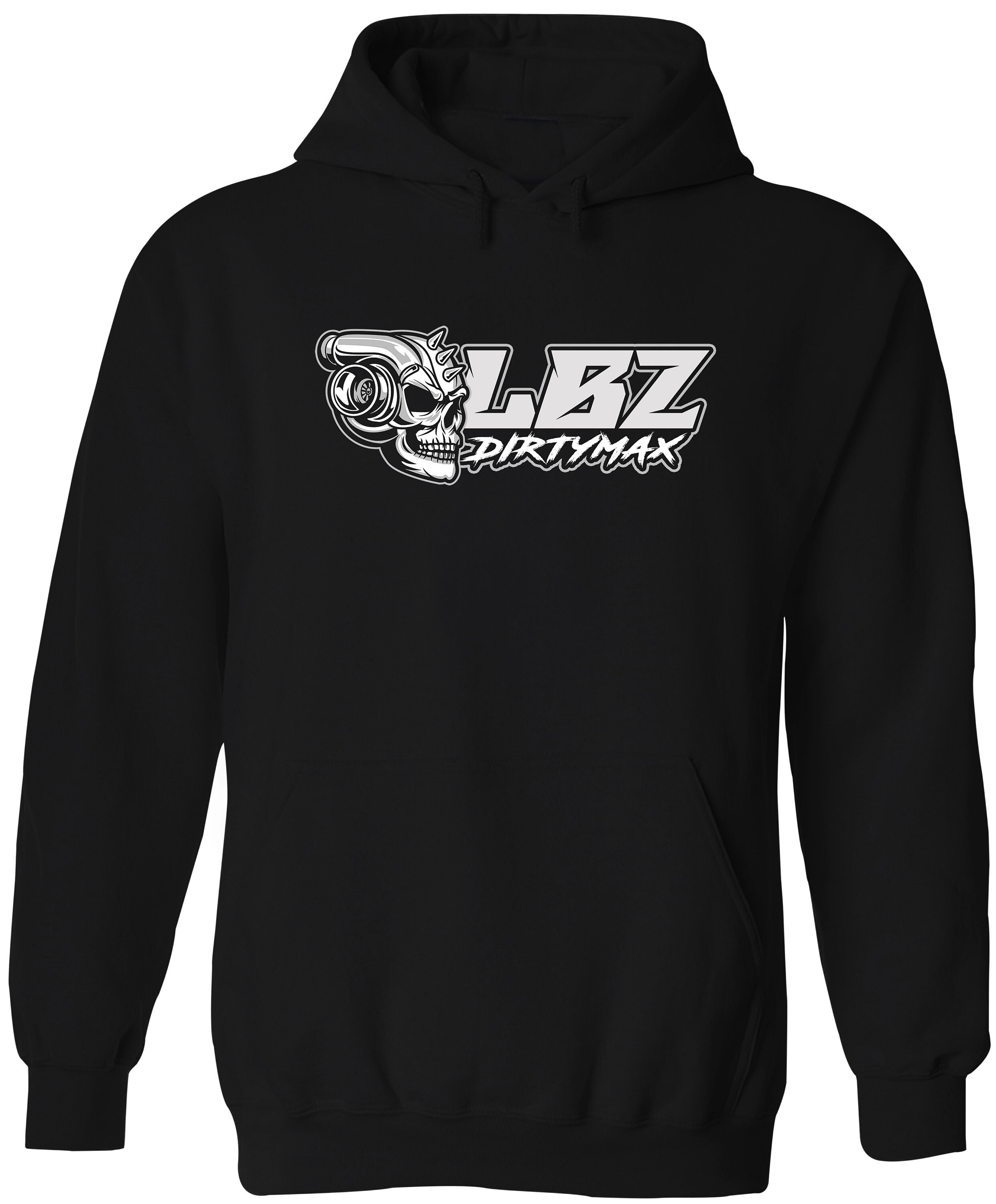 thumbnail image 2 of JERZEES Duramax Diesel Black Hoodie Pullover – Front & Back Cross Logo – S To 3XL – Unisex 2 of 3