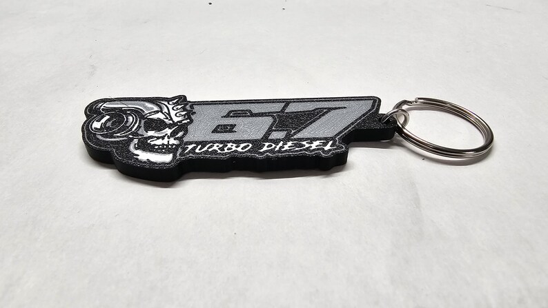 6.7 Turbo Diesel Skull Keychain - Powerstroke, Power Stroke, Truck - Etsy