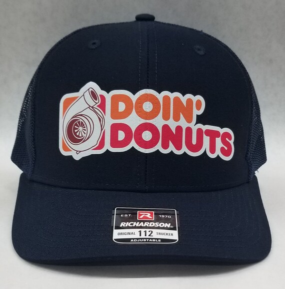 Doin Donuts Turbo Diesel Cummins Duramax Powerstroke Trucker Hat