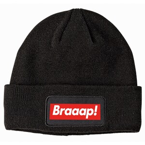 Braaap Braap Winter Hat Beanie - Snowmobile, ATV, Motocross, Can-Am, Ski-Doo, Arctic Cat, RZR, Honda, Suzuki, Kawasaki,