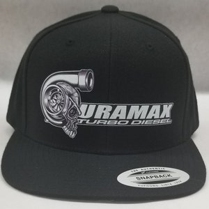 Duramax Turbo Diesel Skull Snapback Hat Flat Brim