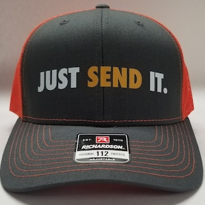 Just Send It Trucker Hat Snapback  Braap Braaap Honda Kawasaki Suzuki Yamaha KTM Polaris Ski-Doo Arctic Cat Dirt Bike Snowmobile ATV