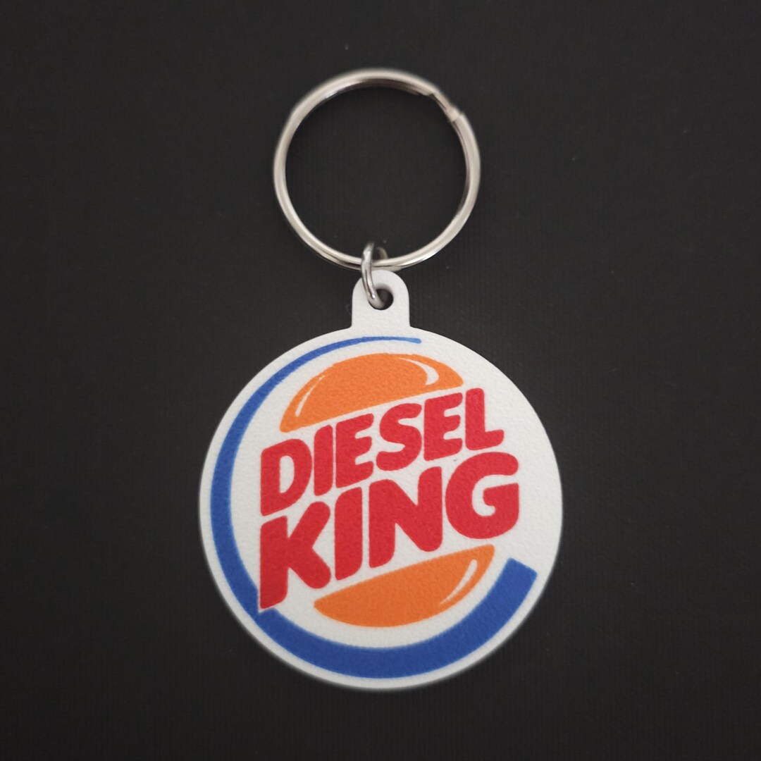 Diesel King Keychain | Diesel Truck Keychain | Funny Parody Key Tag ...