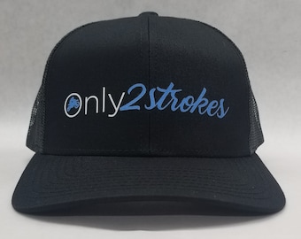 Only 2 Strokes Motocross Dirt Bike Trucker Hat Snapback  Braap Braaap Honda Kawasaki Suzuki Yamaha KTM