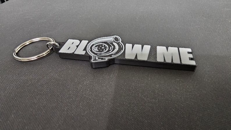 Blow Me Turbo Keychain – Turbo Car Accessory – Funny Boosted Car Gift ...