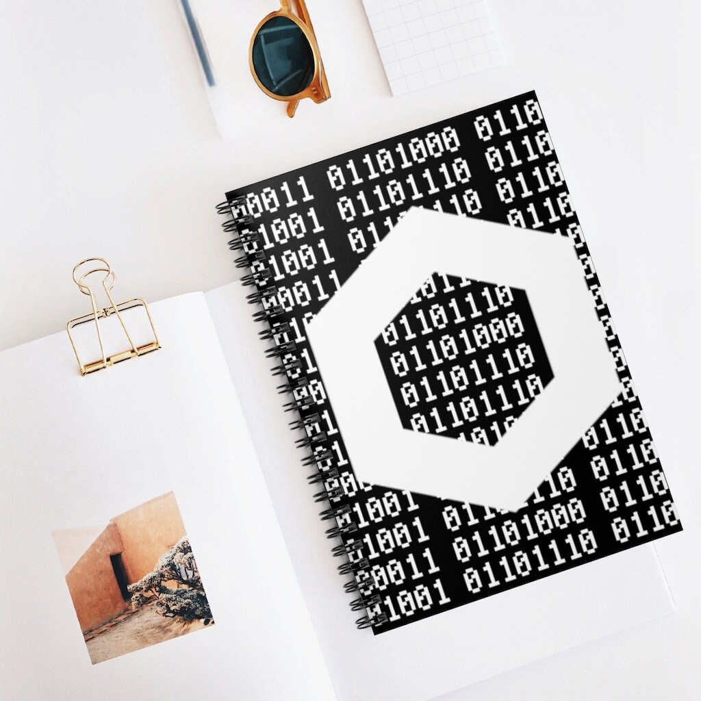 Chainlink Binary Code Notebook LINK Coder Nerd Schwarze - Etsy.de