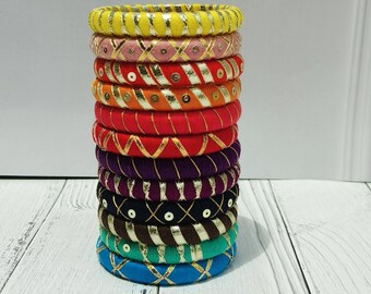 Designer Handmade bangles with matching with our all outfit. Unique designers bangles for women wear, bangles for wedding, festive