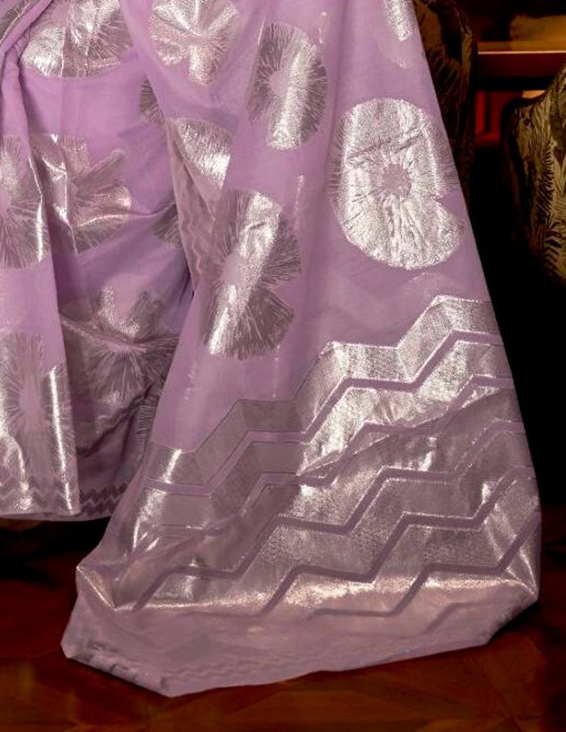 Purple Modal Handloom Weaving Light Weight Saree for Traditional Ocassion Wear Beautiful Stylish Designer Sari With Blouse image 4