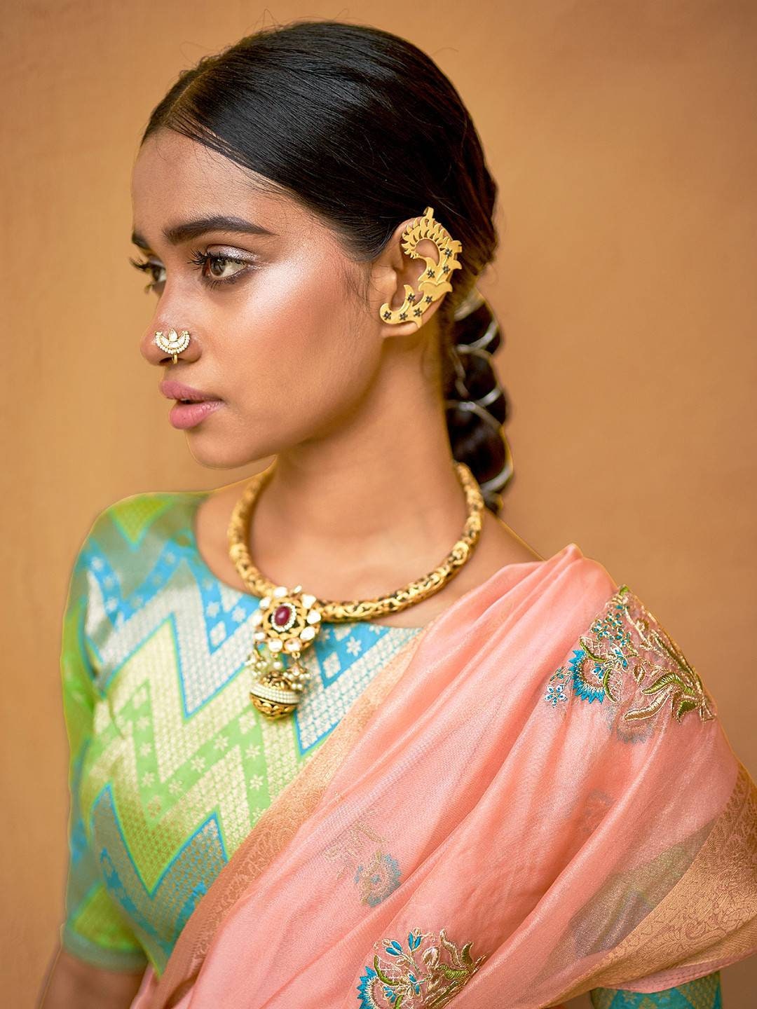 Peach Tissue Silk Saree for Wedding Wear Decorated With - Etsy Peach Tissue Silk Saree for Wedding Wear Decorated With - Etsy