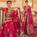 Fairytale Pink WOVEN BANARASI TUSSAR Silk Saree With Brocade Blouse for women wedding,Festive,Party wear traditional Indian designer saree