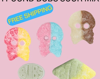 BUBs Sweets Swedish Candy Mix - Tutti Frutti, Fruity PEAR, Giant Sour, Dizzy and Cool Cola Skulls (fast shipping) - Gelatine-free