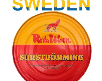 Röda Ulven Surströmming | surstromming: Swedish Fermented Herring Delicacy (400g/14oz, Chilled)