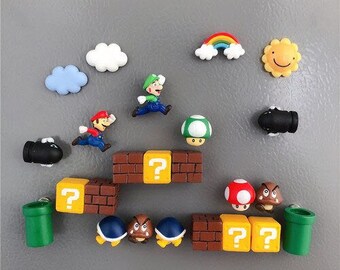3D Super Mario Resin Fridge Magnets Kids Toys Wall Home Decoration Ornaments 3D Super Mario Resin Fridge Magnets Kids Toys Wall Home Decoration Ornaments