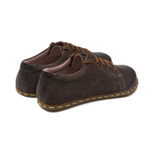 Men shops Suede Brown Sneakers • Barefoot Shoes • Zero Drop Comfy Sneakers •Wide Barefoot Shoes •Handmade Leather Shoes •Gift For Him•Gift For Men