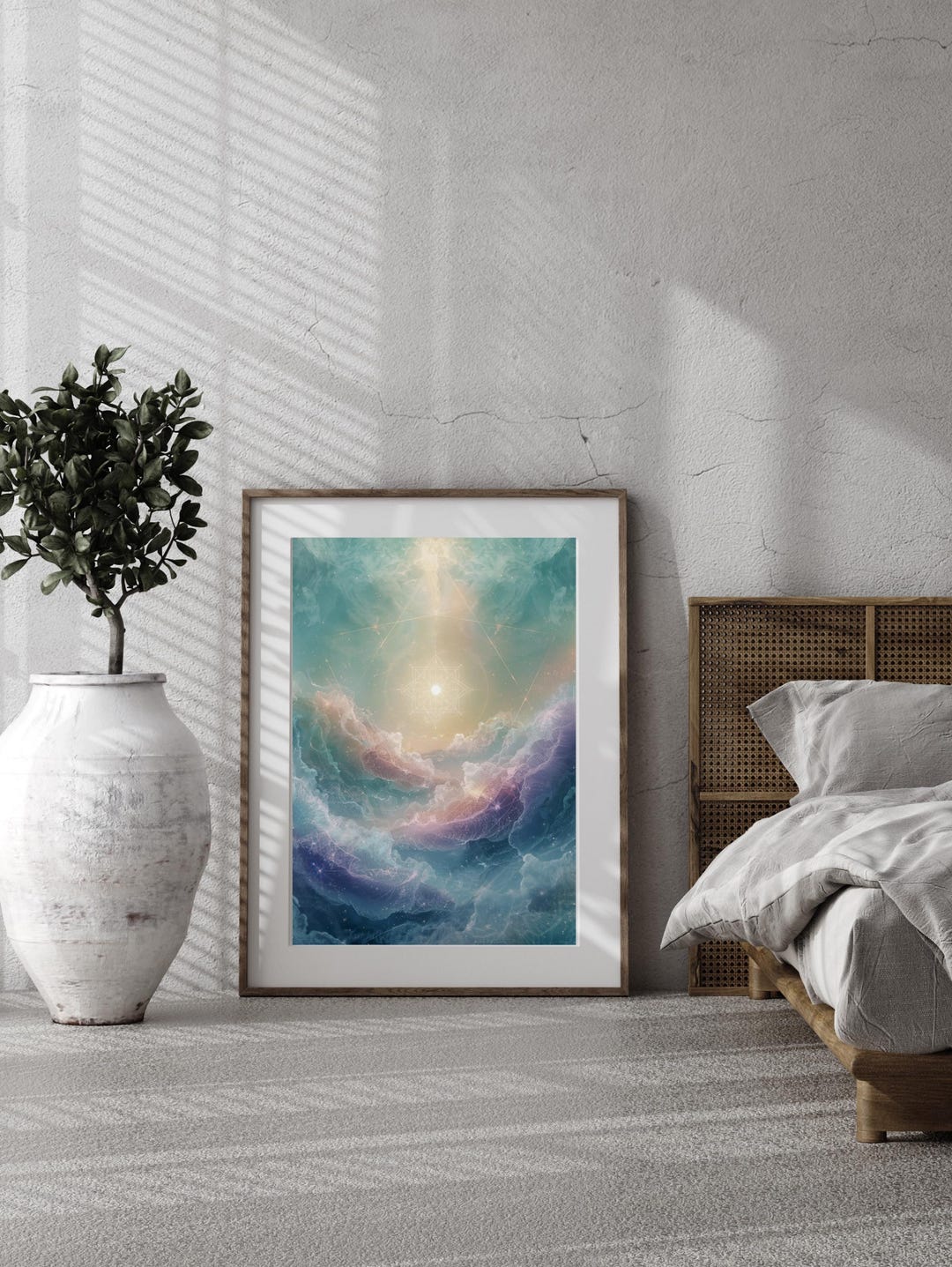 Sacred Geometry Celestial Healing Art Print - Spiritual Meditation Wall ...