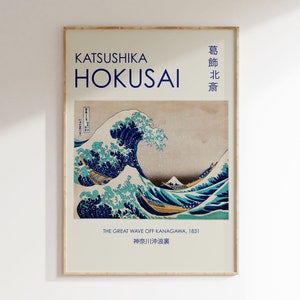 Hokusai Art Print, The Great Wave off Kanagawa by Katsushika Hokusai, Japanese Wall Art, Ukiyo-e Asian Wall Art, Blue & White Poster image 7