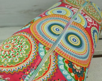 Yoga Bolster made of cotton with mandala pattern "Pink"