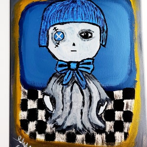 Doll Painting, Macabre Painting, Creepy Doll, Creepy Dolly, Macabre Décor, Macabre Wall Art, Creepy Gift