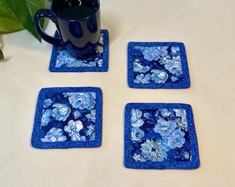 Coasters,Fabric Coasters,Mug Rug,Country,Décor,Quilted,Drink Rug,Handmade,Teacher,House,Gift for her,Gift Ideas