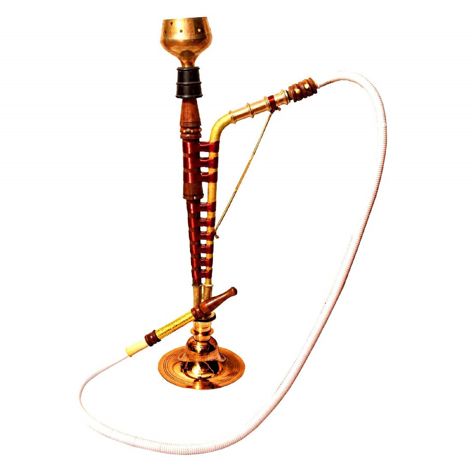 Haryanvi Desi Full Brass Gold and Copper Hookah Haryana Ki Etsy Canada