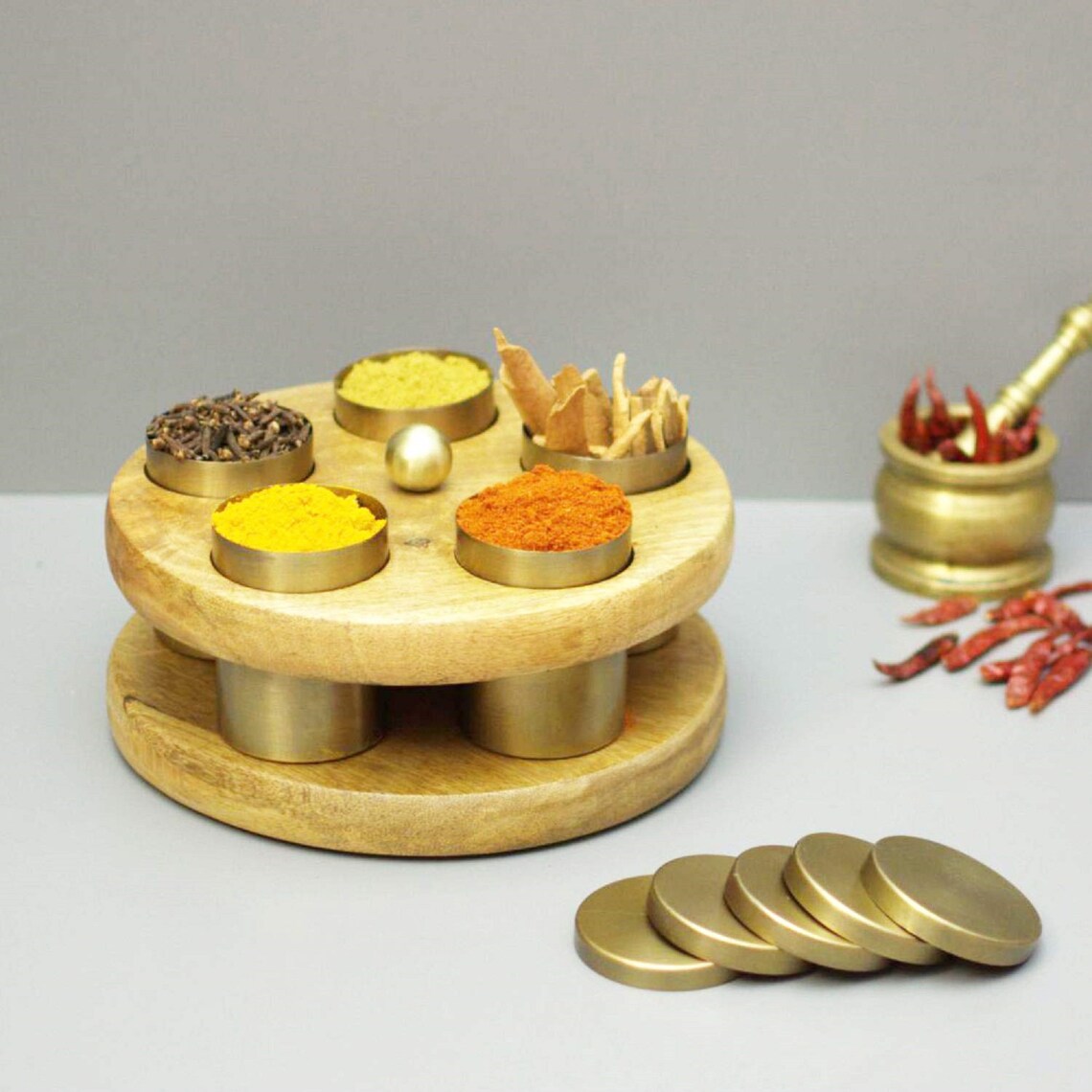 Indian Luxury Spice Box Spice Rack Spice Storage Box Masala Etsy