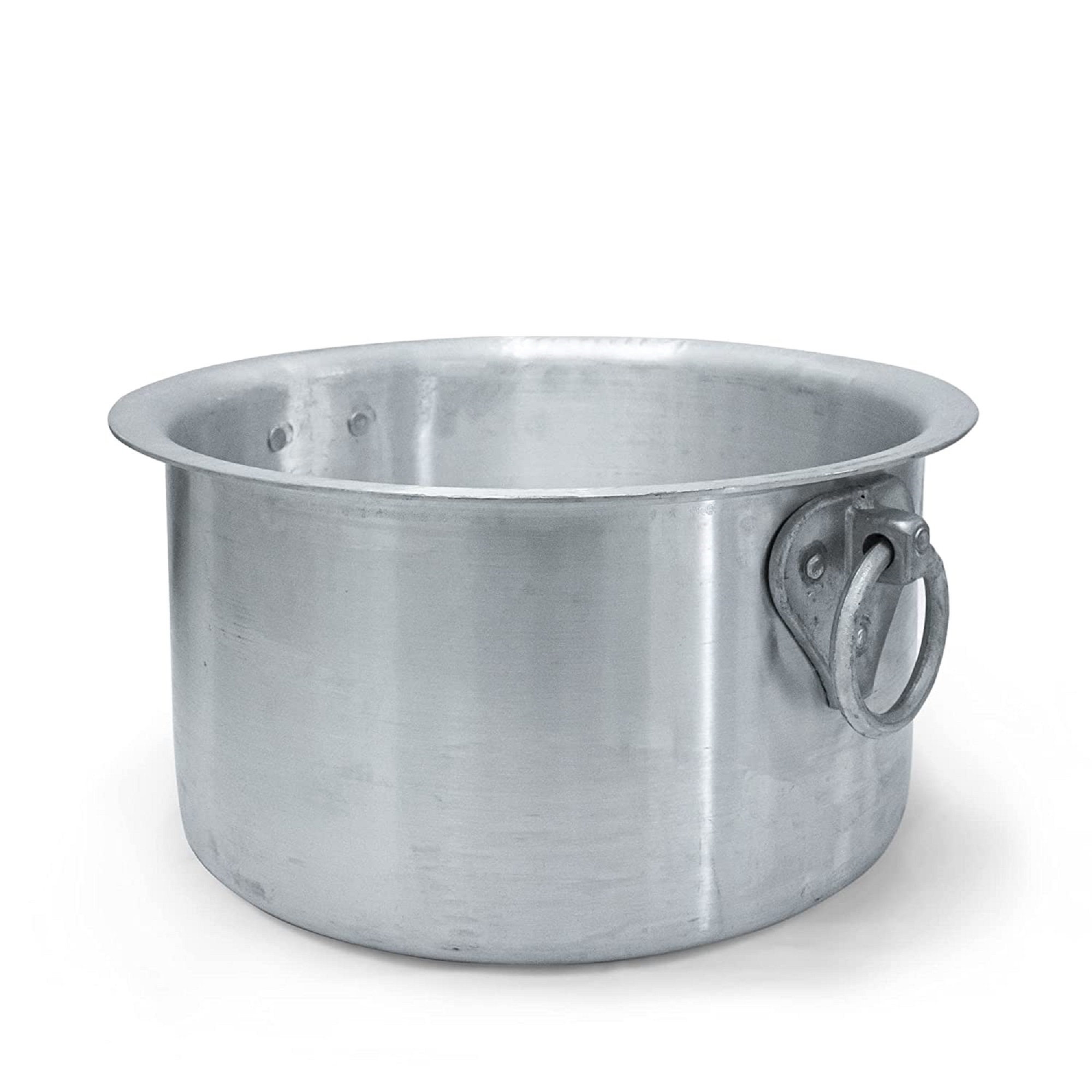 Large aluminium cooking pots (50kg rice)