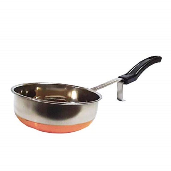 Stainless Steel Copper Bottom Tadka Pan Induction & Gas Stove Friendly  Saucepan Sauce Pot Milk PAN Teapot Tapeli Patila Bhagona 