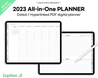 2023 iPad Planner / Digital Planner / TIME Weekly+4Dday Note Daily