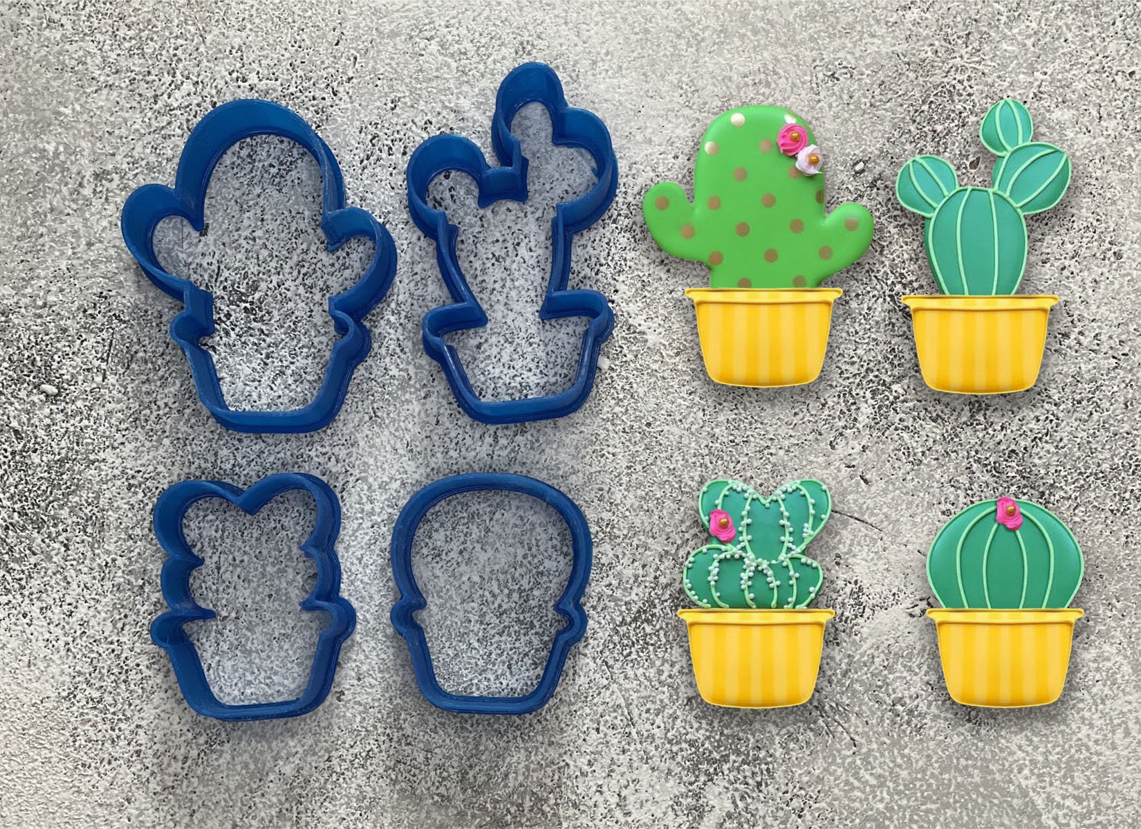 Potted Flower / Cactus /Potted Plant/ Cookie Cutter / Clay Etsy