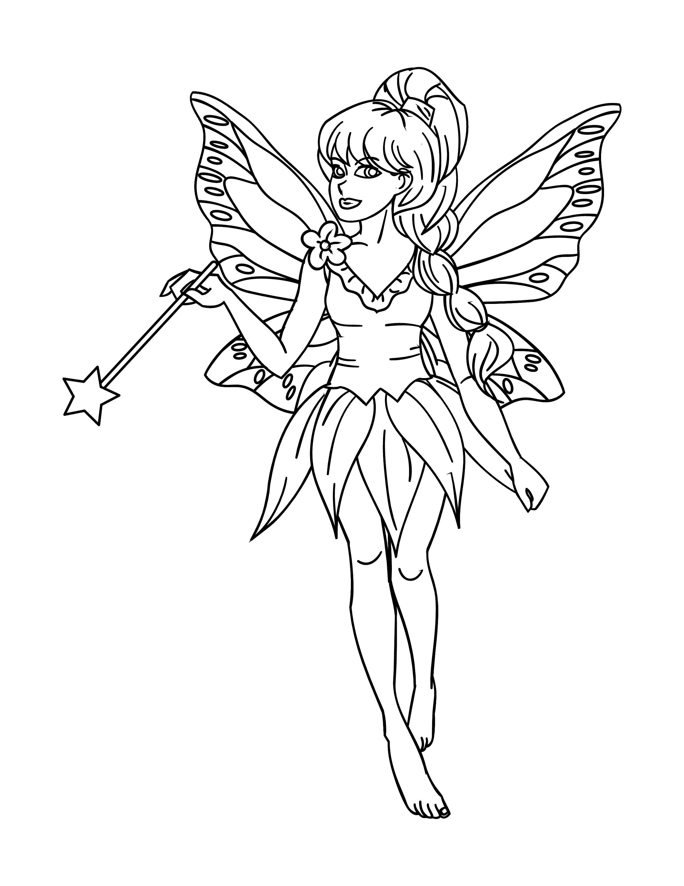 Fairy Coloring Pages Fairy Printables Fairy Coloring For | Etsy