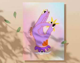 MAGIA Illustration | Magic Art | Feminist Art | 8x10 Print | Wall Art | Wall Decor | Wall Art Gallery